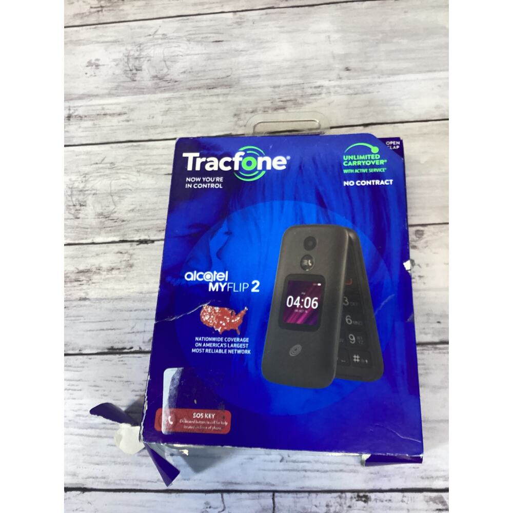 Tracfone Alcatel MYFLIP 2 (A406DL) Prepaid Flip Phone T9